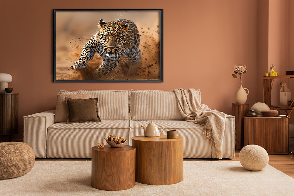 Leopard à la chasse