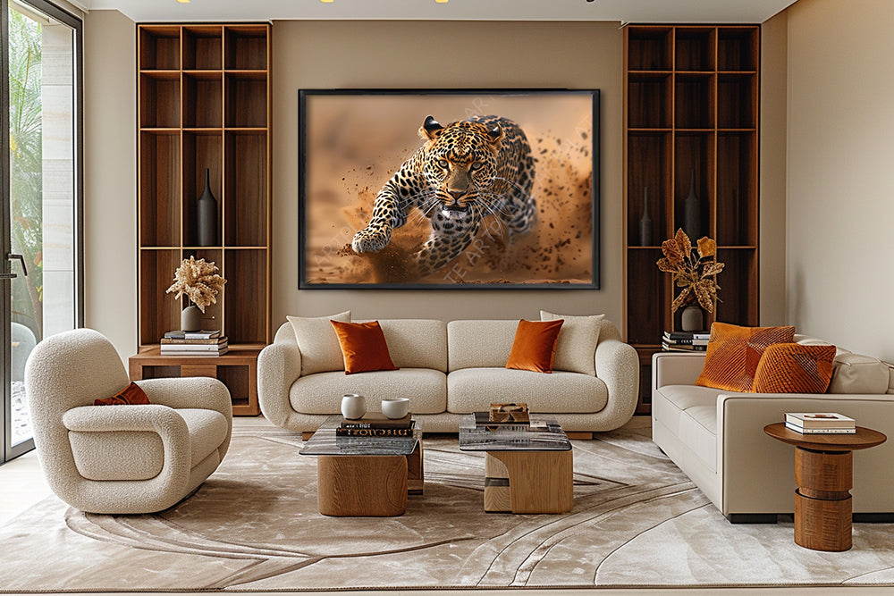 Leopard à la chasse