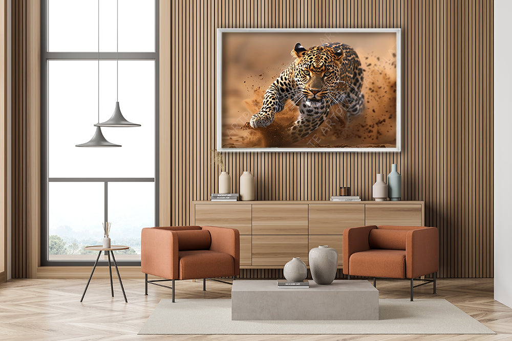Leopard à la chasse