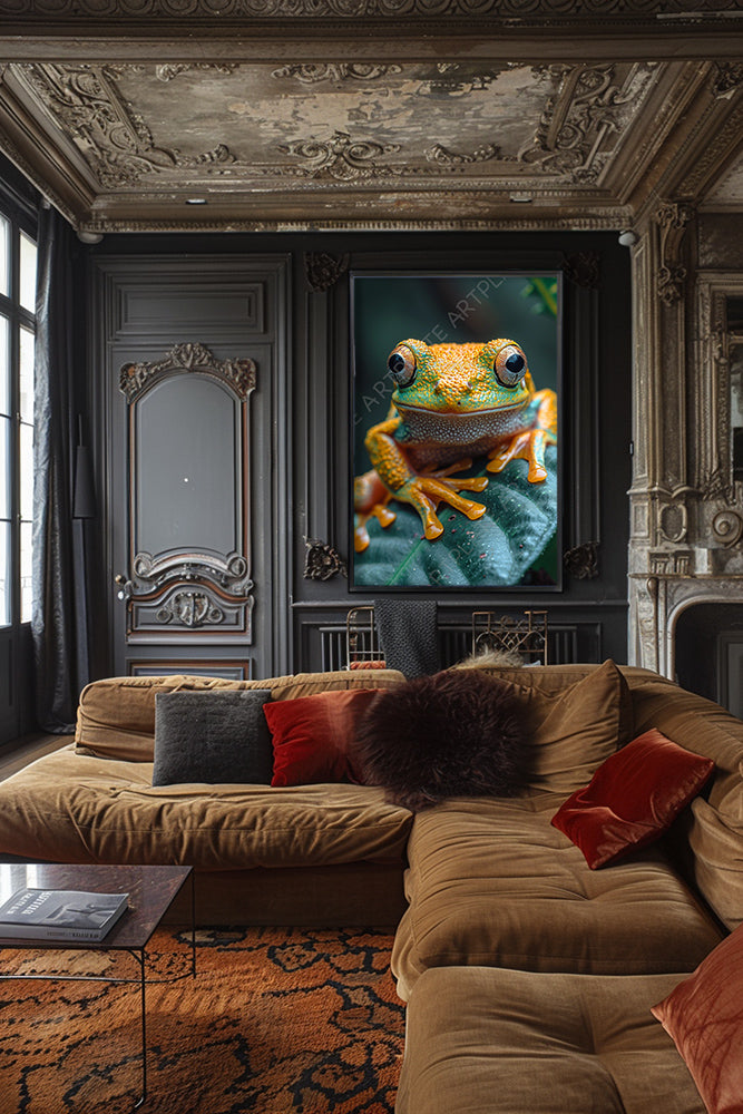 The multi-colored frog