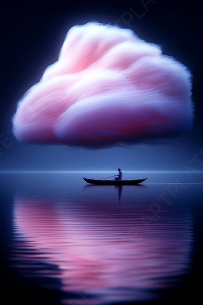 Lac du nuage rose