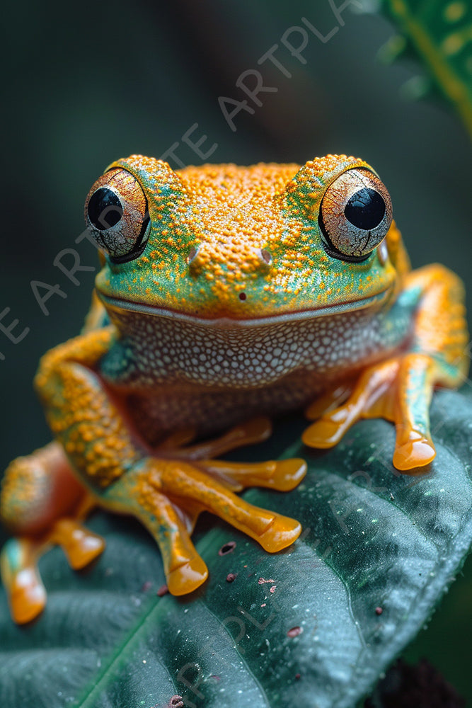 The multi-colored frog
