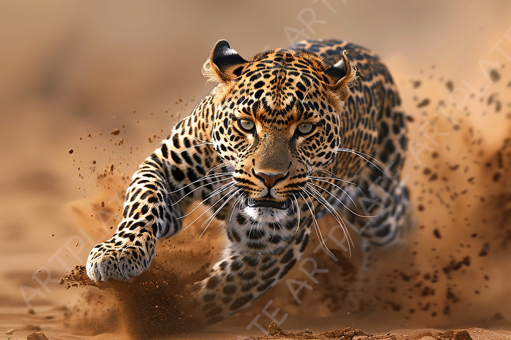 Leopard à la chasse