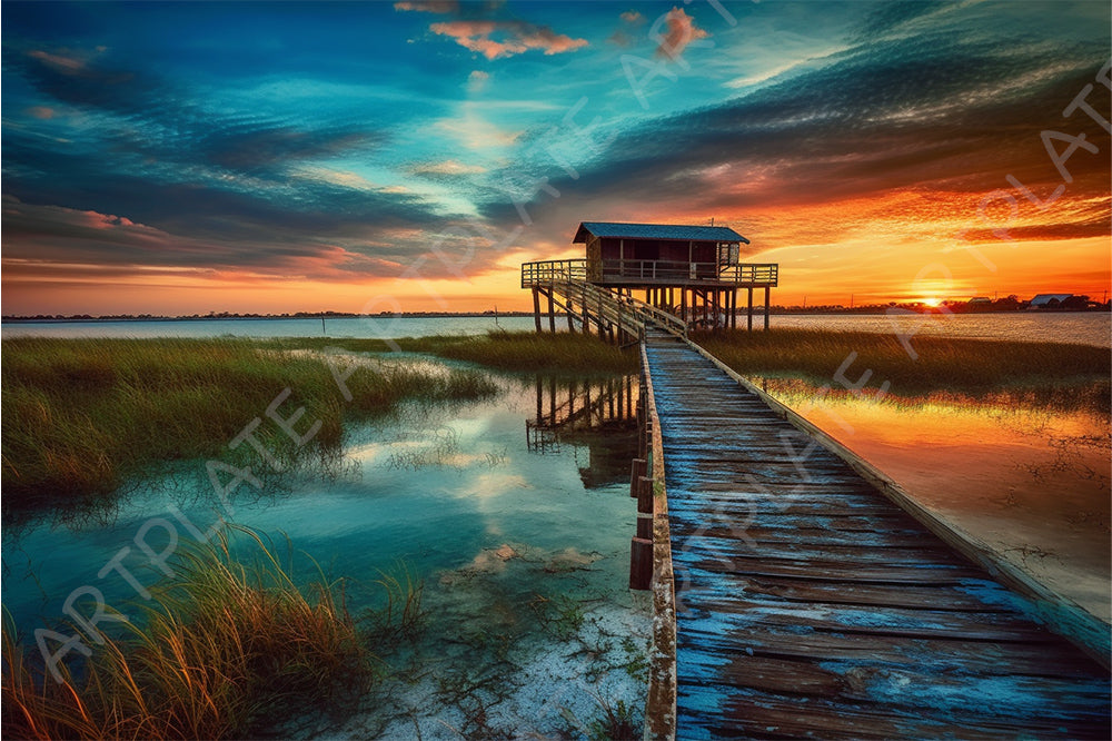 Crépuscule sur les Marais de Floride