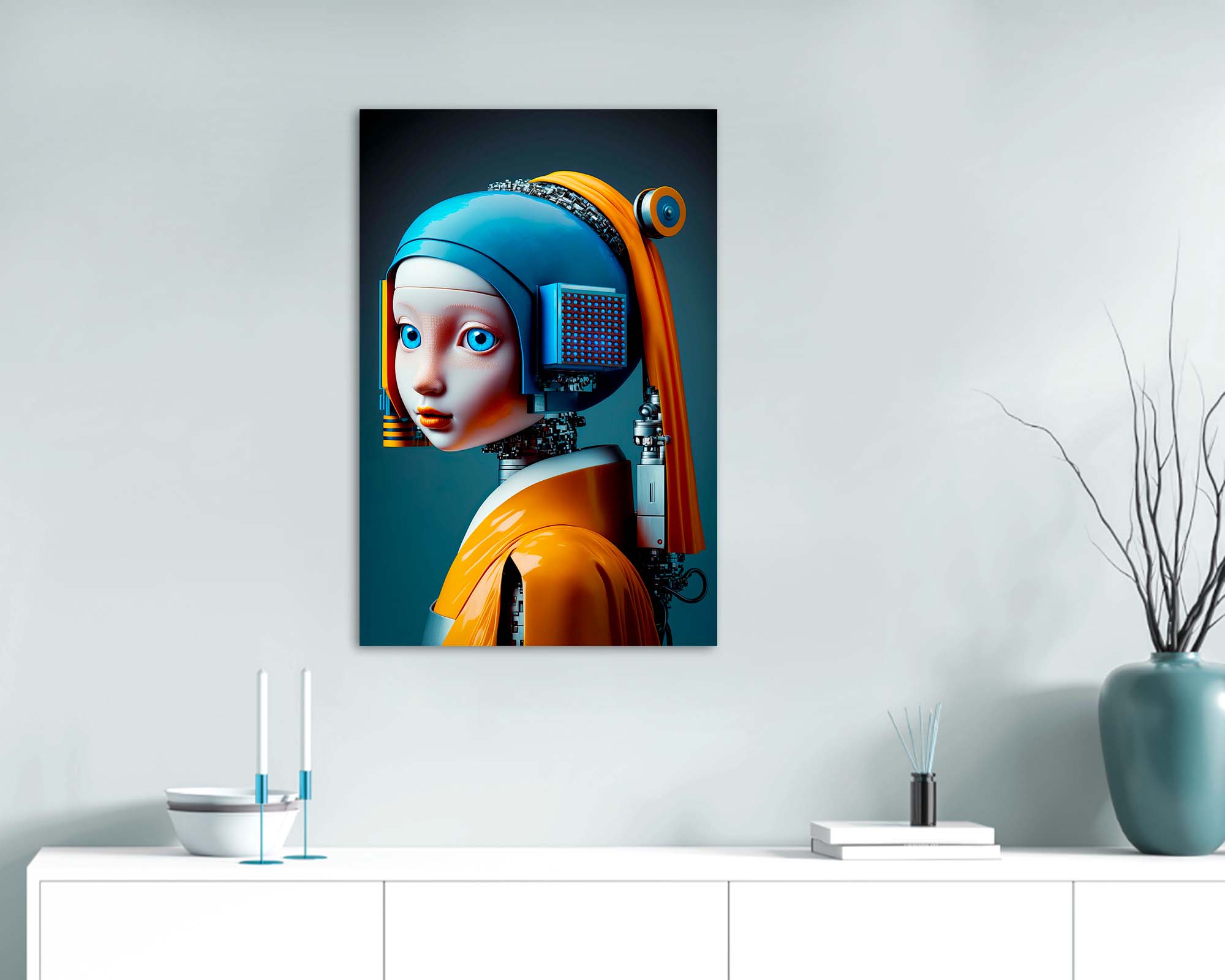 Robot fille aux perles