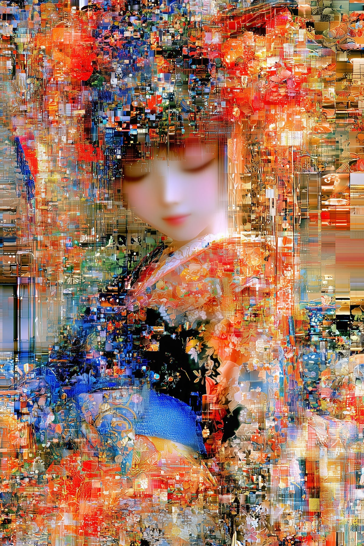 Tableau déco aluminium HD Geisha Digitale