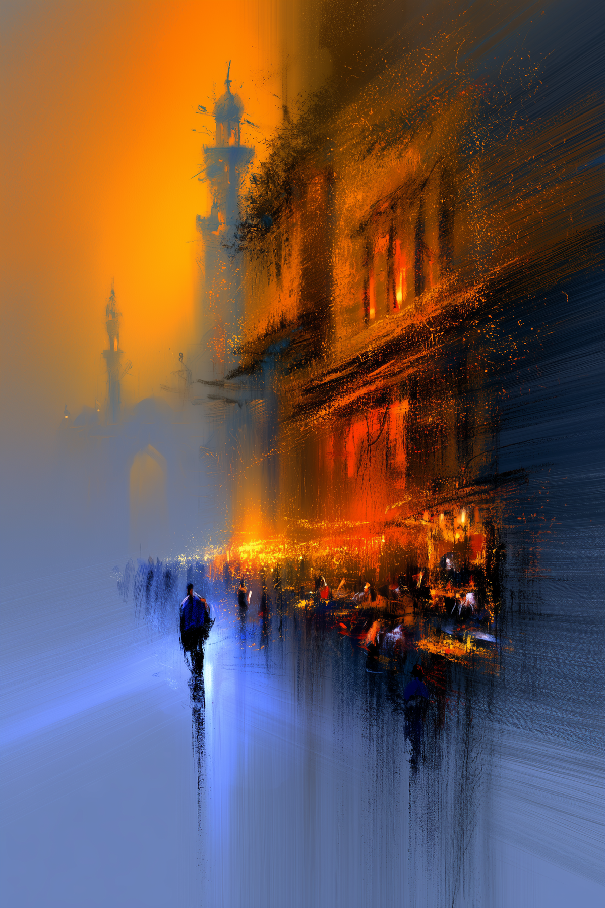 Tableau déco aluminium HD Scène Nocturne