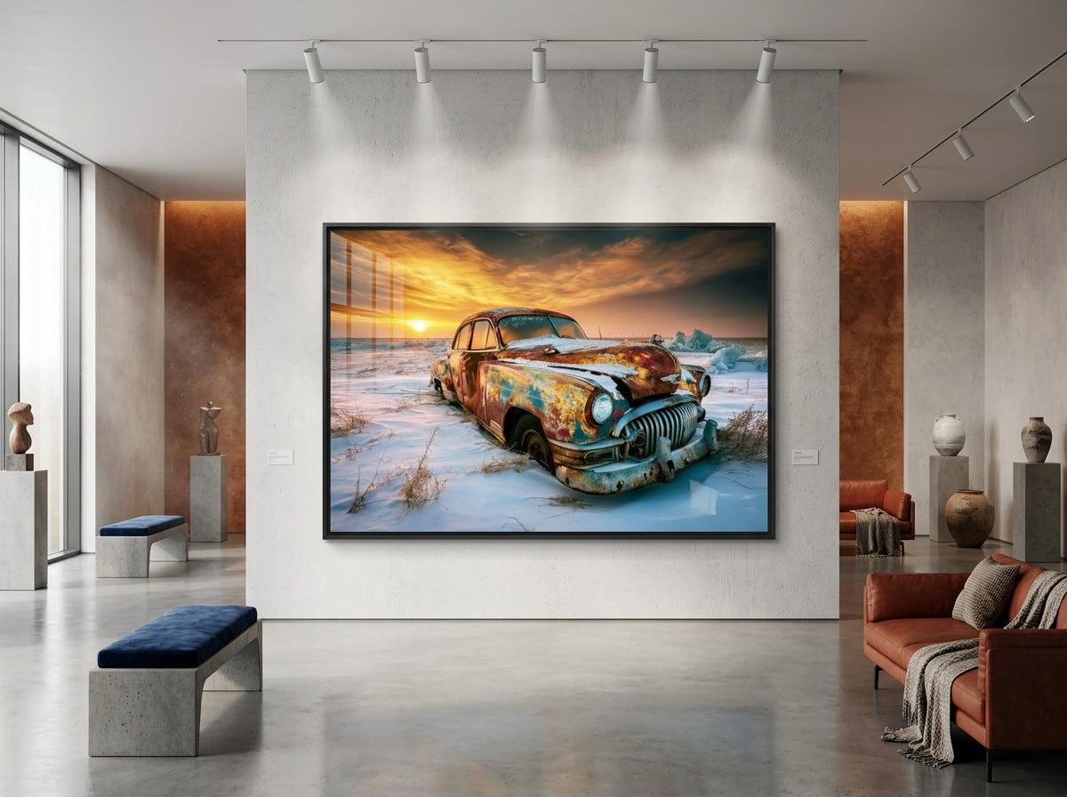 Tableau Déco Aluminium HD - Épave Hiver