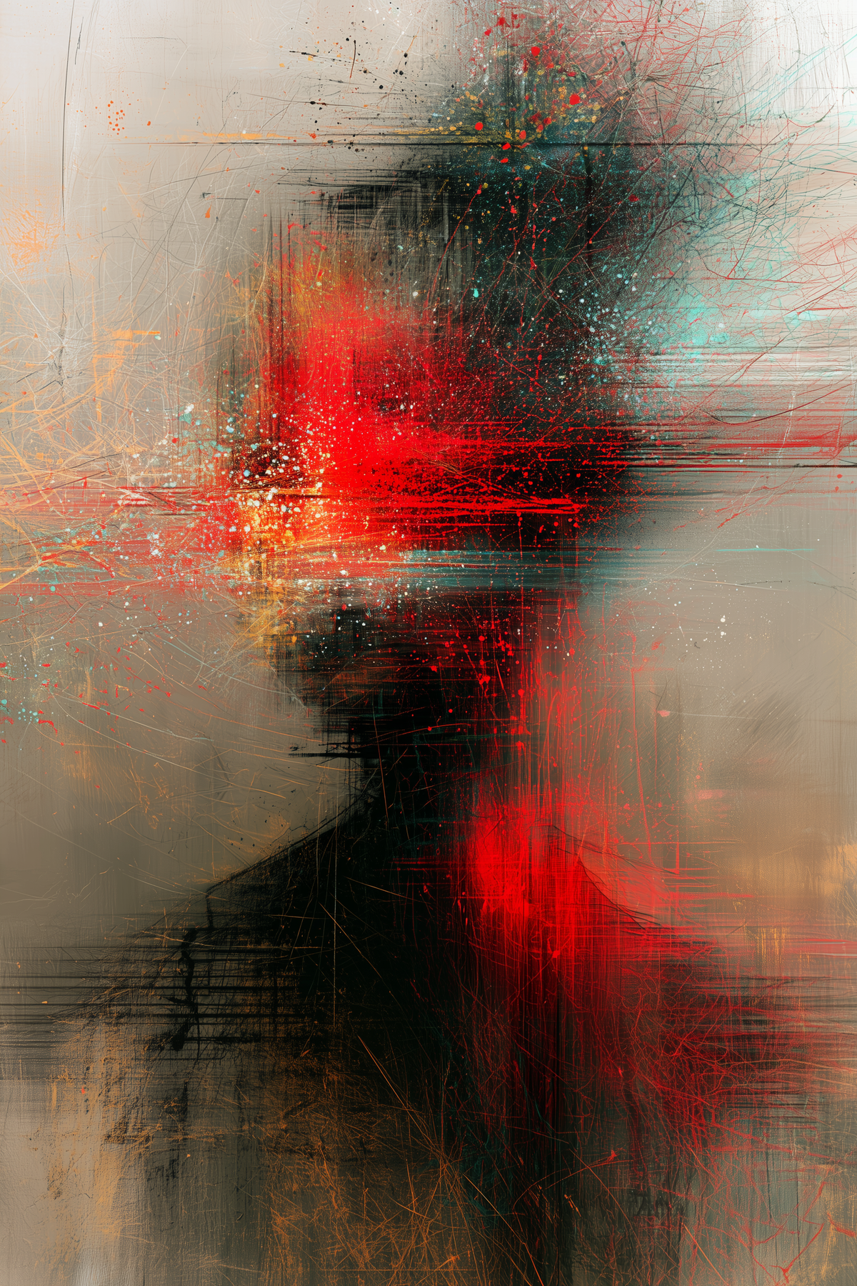 Tableau déco aluminium HD Art Abstrait